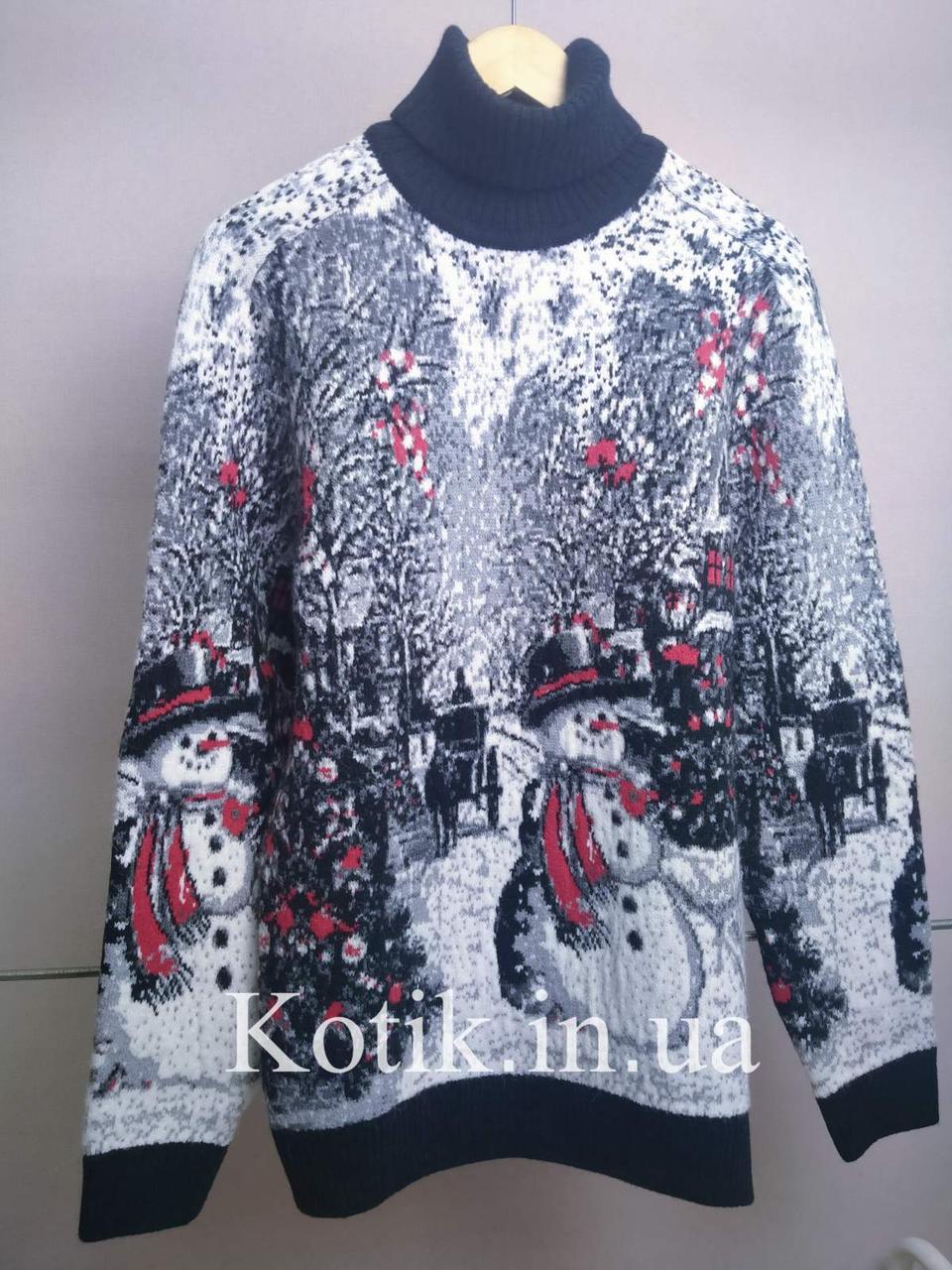 Светр чоловічий Pulltonic Сніговик, фото 1