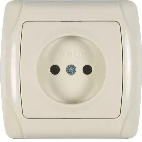 Розетка без заземлення кремова Viko Carmen 90562007