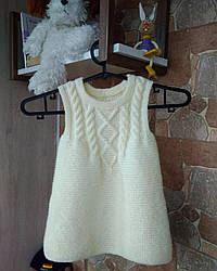 Дитяча в'язана туніка, ручна робота