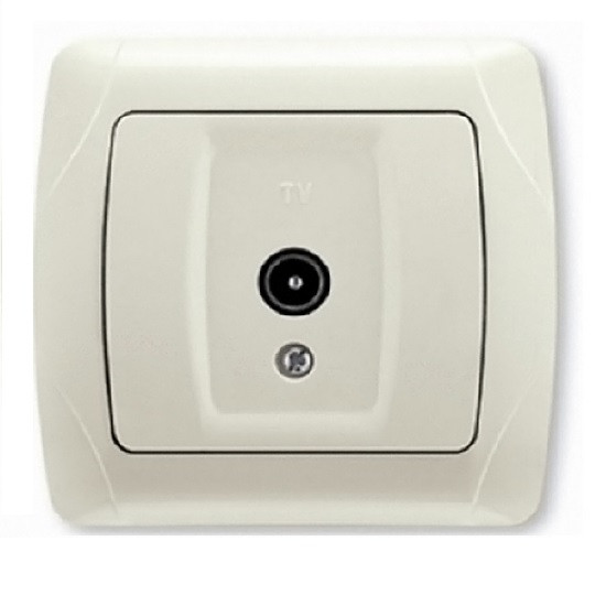 Розетка телевізійна кремова Viko Carmen 90561010