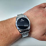 Сенсорний тач скрін наручний електронний годинник Rolex ролекс Touch Screen сріблястого кольору AAA якості, фото 7