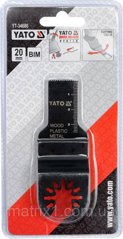 Пила-насадка для реноватора дерево, метал, пластик YATO YT-34686