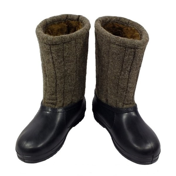 Зимові бурки з галошами, валянки шинельні на хутрі, спецвзуття до -35°C (41-45), фото 1