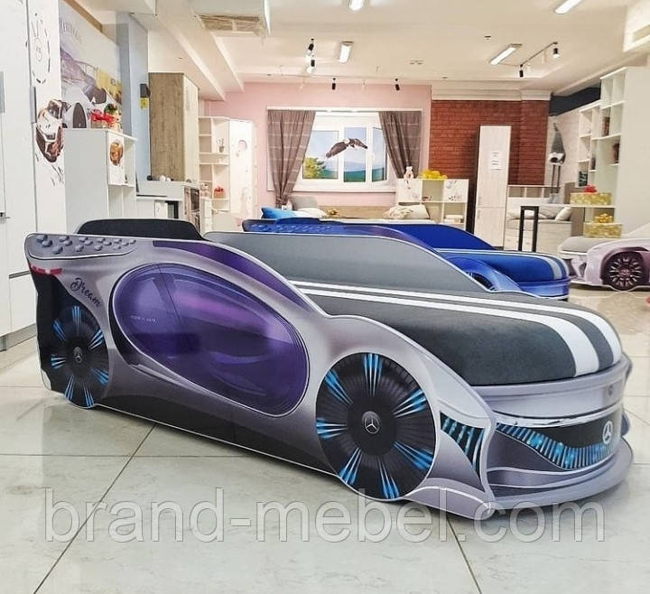 Ліжко машина Мерседес Dream сіра