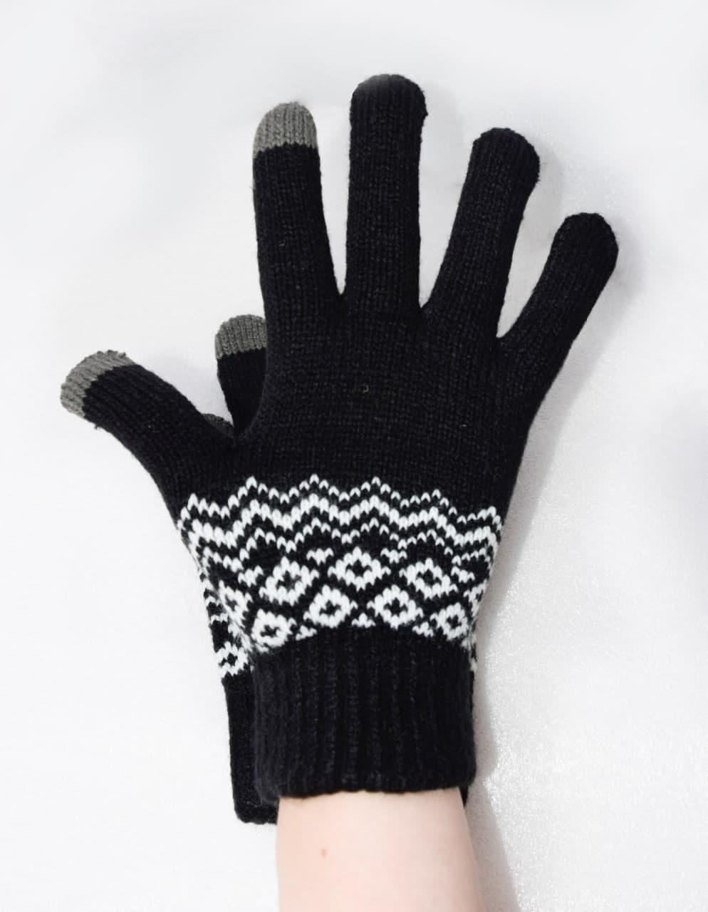 Сенсорні Зимові В'язані рукавички для сенсорних екранів iTouch жіночі чоловічі підліткові на подарунок
