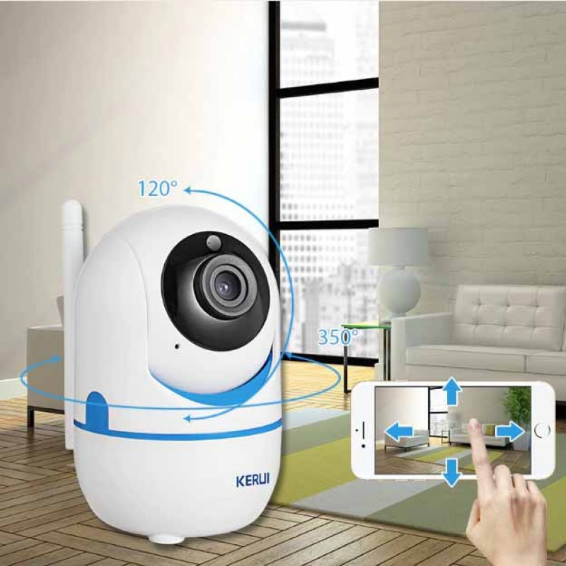 Поворотна IP Wi-Fi камера відеоспостереження відеоня зі звуком 2 Mp Full HD Kerui T09T Tuya, фото 1