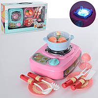 Набір посуду: плита,каструля,сковорідка,продукти,в кор-ці,41х25х8см №6660-3(18)