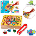 Дерев'яна гра сортер Limo Toy 1458 Монтессорі з пінцетом, фото 5