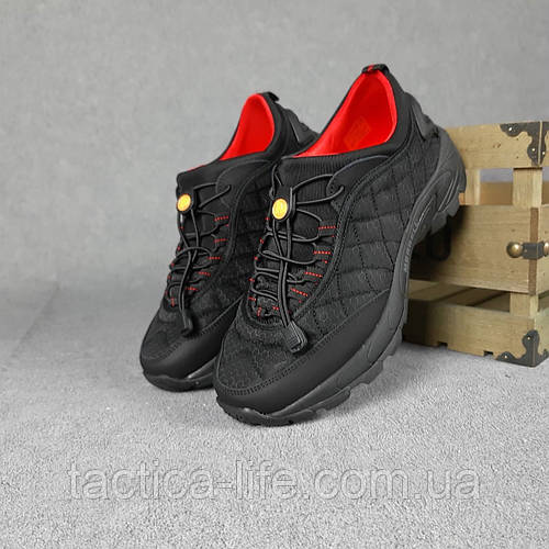Мужские зимние кроссовки Merrell Ice Cup Чёрные с красным плащевка ...