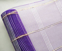 Сітка флорична Check mesh шотландка фіолет