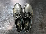 Стильні шкіряні туфлі сріблястого кольору, Bistfor, Україна 41, фото 5