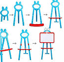 Дошка знань, мольберт дитячий і магнітна дошка для малювання Мольберт 3в1 Limo Toy 0703 UK-ENG Blue/Red, фото 5