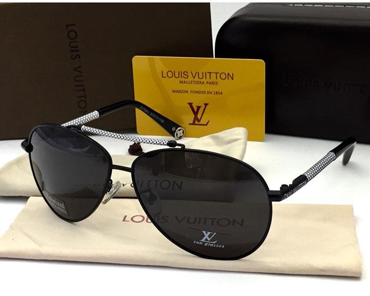 Чоловічі сонцезахисні окуляри з поляризацією в стилі Louis Vuitton (0769) black
