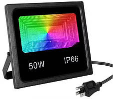 Прожектор LED 7982 50W IP66 RGB Bluetooth, з додатком