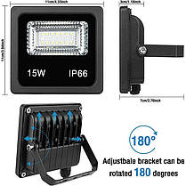 Прожектор LED 7980 15W IP66 RGB Bluetooth, з додатком, фото 2
