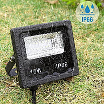 Прожектор LED 7980 15W IP66 RGB Bluetooth, з додатком, фото 4