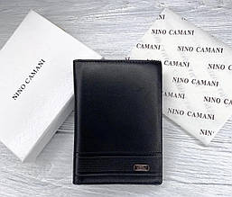 Обкладинка для паспорта Nino Camani black leather