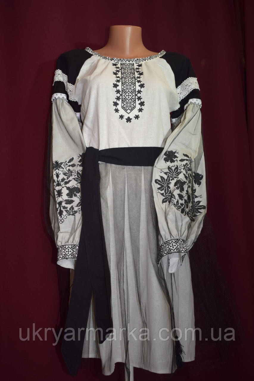 Стильно вишита сукня "Парижанка"