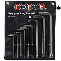 Набор ключей Torx Г-обр. длинных 9 пр. (Т20-Т60) Force 5099L