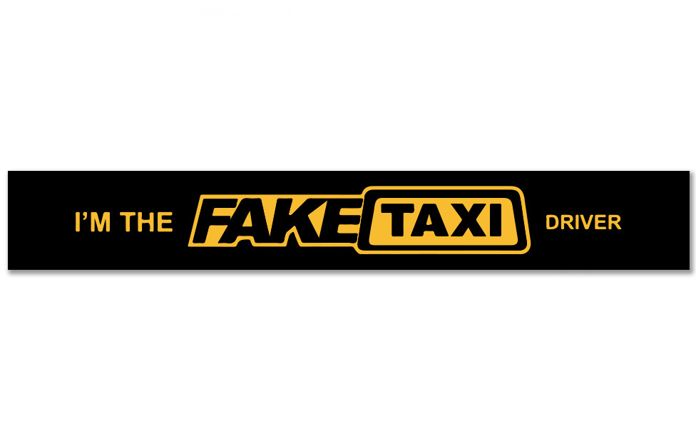 Бризговик на бампер "FAKE TAXI" чорний 2400х350 мм