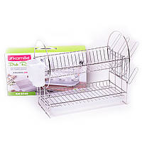 Сушарка для посуду Kamille двоярусна 53х23х35см KM-0760