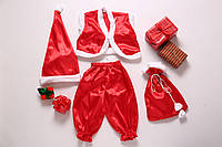 Новорічний карнавальний костюм Санта-Клауса (червоний) 2,5 - 7 років