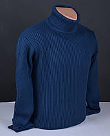 Мужской свитер синий | Мужской гольф | Свитер под горло Турция 9028