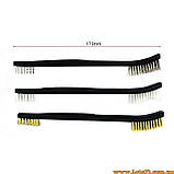 3шт Щітка для чищення зброї щітка сталева щітка латунна щітка нейлонова набір для гвинтівки рушниці, фото 3