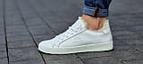 Тільки 40р і 45р! Кеди чоловічі зимові білі шкіряні кросівки на хутрі (Код: Л2014), фото 6