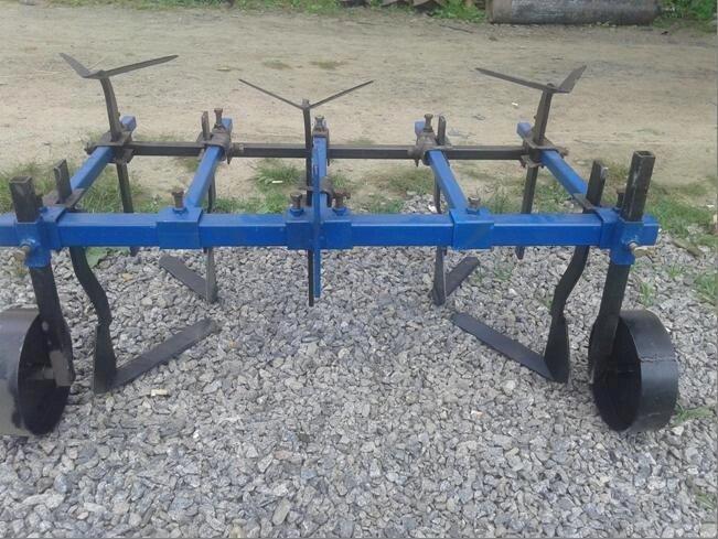 Культиватор суцільного та міжрядного оброблення для мотоблока (1 м, опорні колеса), фото 1