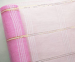 Сітка флорична Check mesh шотландка рожева