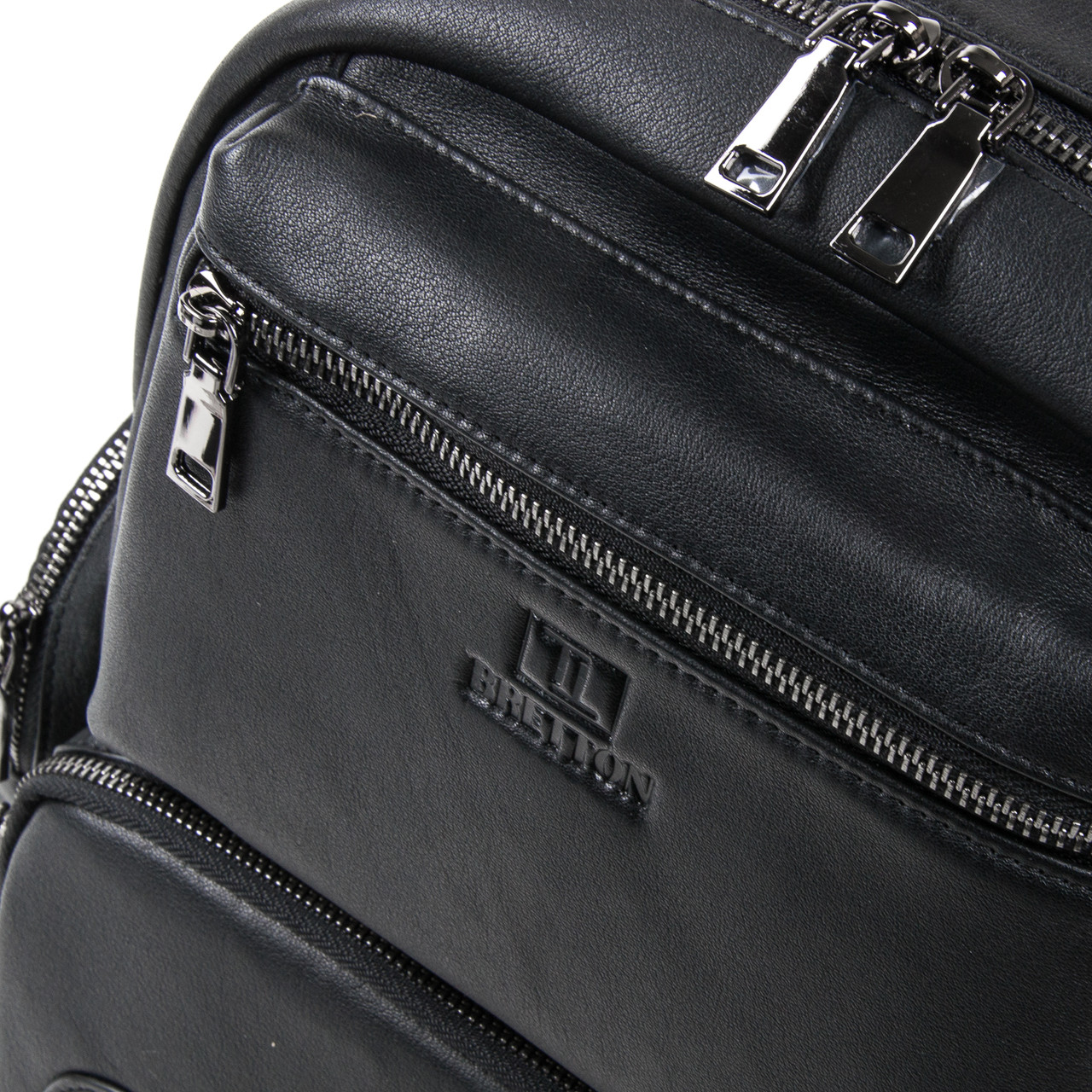 Рюкзак городской кожаный BRETTON BE 1650-3 black.Купить мужские сумки-планшеты оптом и в розницу в Украине - фото 2 - id-p1535727839