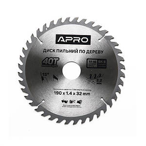 Диск пиляльний для дерева 190х32х40T APRO 8301751