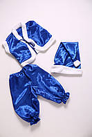 Новогодний карнавальный костюм гнома (синий) 3- 7 лет.