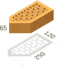 Кирпич клинкерный фасонный Керамейя Клинкерам 250x120x65 мм Магма Топаз 36% - фото 7 - id-p32634865