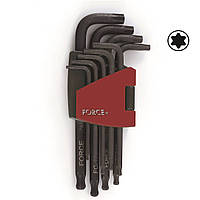 Набор ключей Torx Г-обр. с шаром длинных 9 пр. (Т10-Т50) Force 5098LB