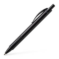 Ручка кулькова Faber-Castell Basic Ballpoint Pen Black, корпус алюмінієвий чорного кольору, 143499