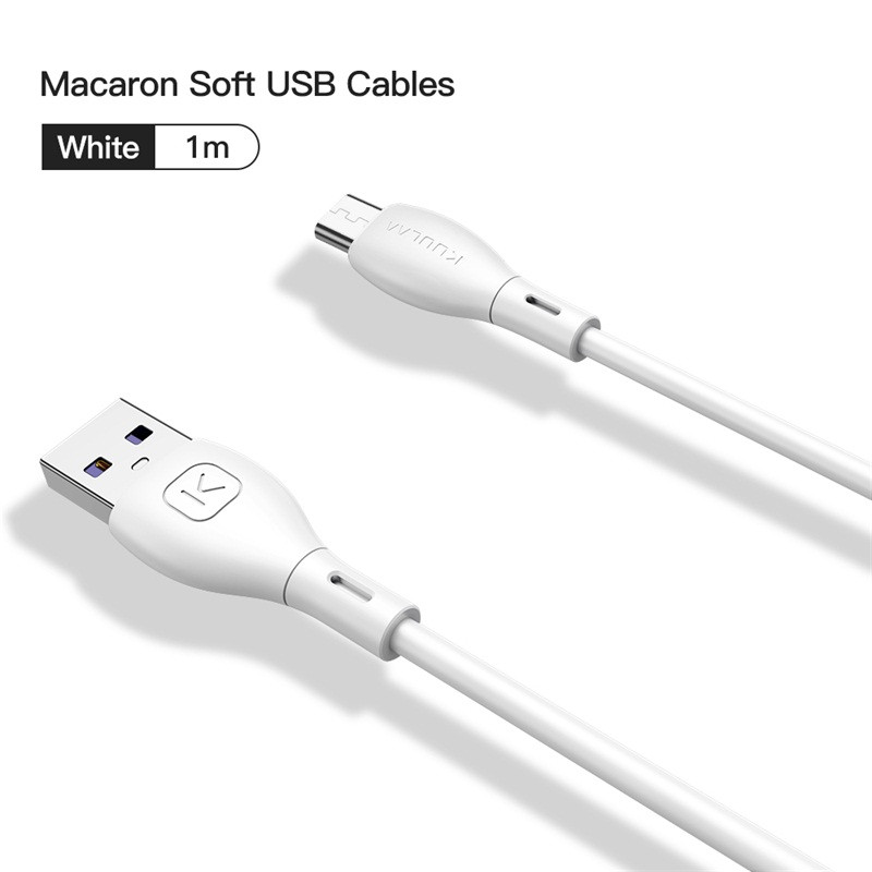 Кабель USB - microUSB (1m) 2,4A Quick Charge шнур швидкої зарядки і синхронізації телефону для смартфона KUULAA, фото 1