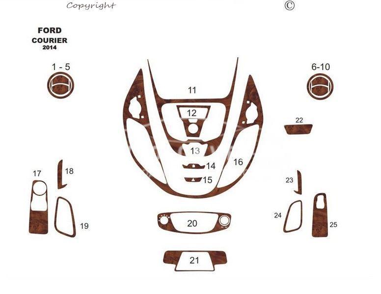 Декор на панель Ford Courier - цвет: под дерево - фото 1 - id-p433132321