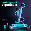 Світна скакалка дитяча нічна спортивна з led-підсвічуванням неонова LOSSO "Неон" блакитна, фото 6