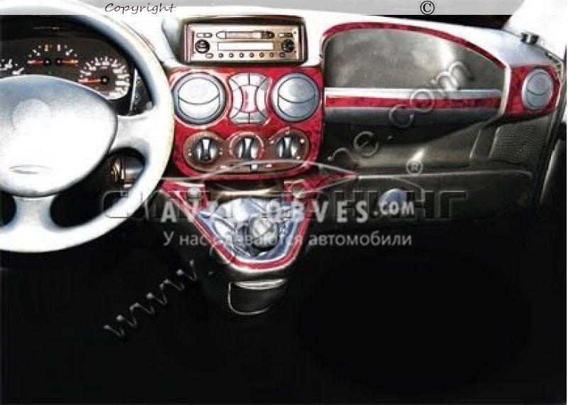 Декор на панель Fiat Doblo 2001-2012, 13 элем - цвет: под дерево - фото 5 - id-p22827031