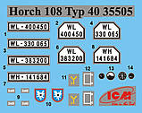 Пластикова модель 1/35 ICM 35505 Німецький позашляховик Horch 108 Typ 40, фото 2