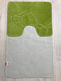 Килимки для ванної салатові 100 х 60 виробництво Туреччина, фото 3