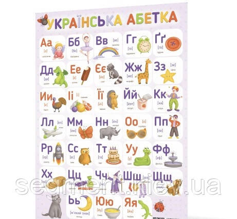 Плакат Українська абетка А2 формату (594х420 мм)