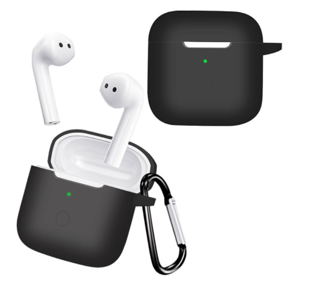 Чохол-накладка DK Silicone Candy Friendly з карабіном для Xiaomi Redmi Buds 3 (black)