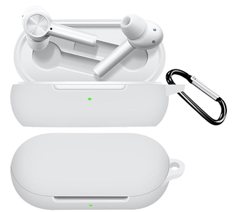 Чохол-накладка DK Silicone Candy Friendly з карабіном для OnePlus Buds Z2 (white)