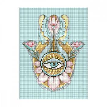 Алмазна мозаїка "Амулет у спокійних тонах" Strateg HX012 30х40 см