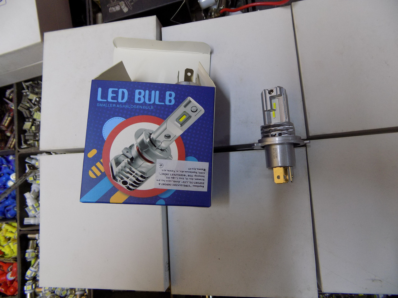 Світлодіодні лампи LED BULB автомобільної фари Н4 40W 6000 K (комплект 2 шт) (виробництво LED, Китай), фото 1