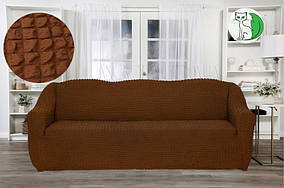 Чохол для дивана З підлокітниками Без оборки Універсальний Натяжний Concordia гарячий шоколад