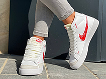 Чоловічі кросівки Nike Blazer Mid 77 Sketch White Red CW7580-100, фото 5